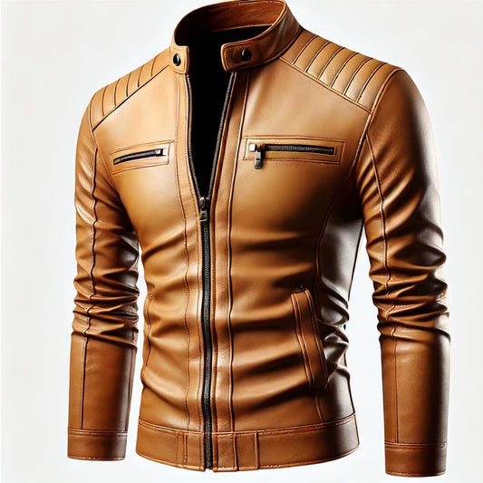 Metro Elite Tan Leather Jacket