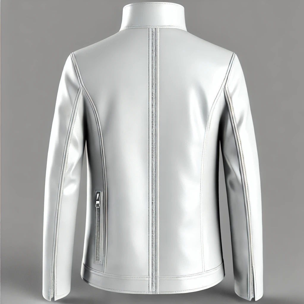 Lunar Luxe White Leather Jacket