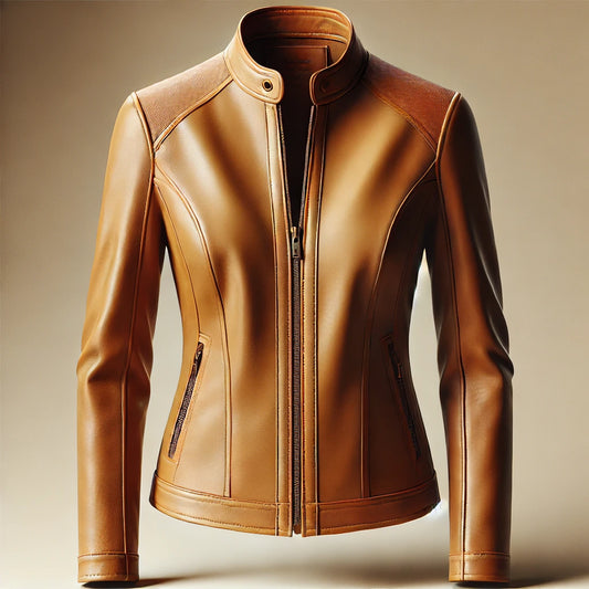 Classic Aura Tan Leather Jacket