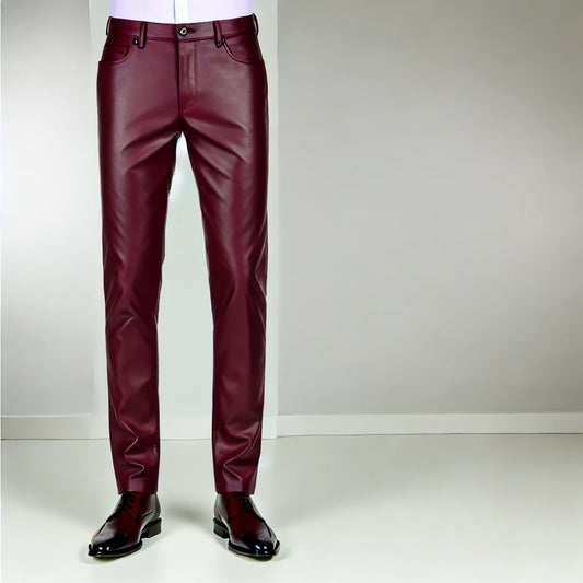 Burgundy Leather Pants