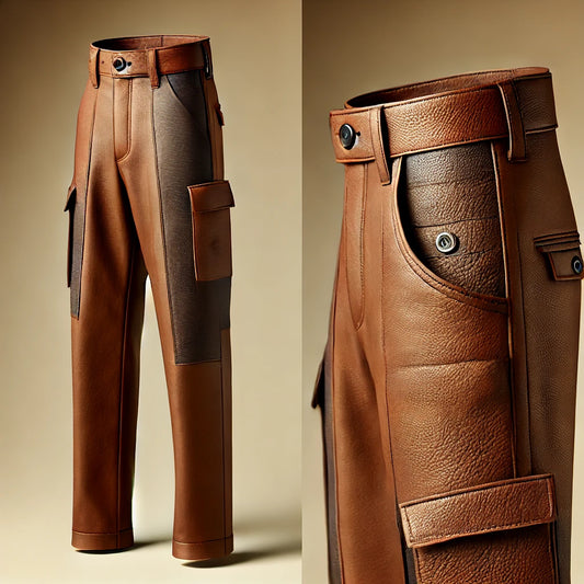 Earthy Brown Leather Pants