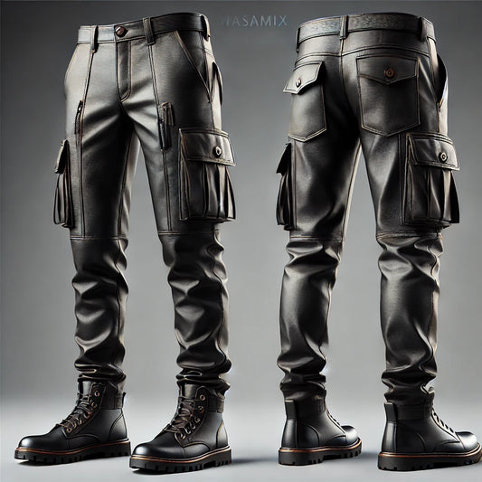 Pocket-Style Leather Pants